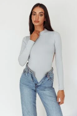 Remy Open Back Bodysuit Silver -Selfie Leslie Shop SL5665B 20SILVER 7