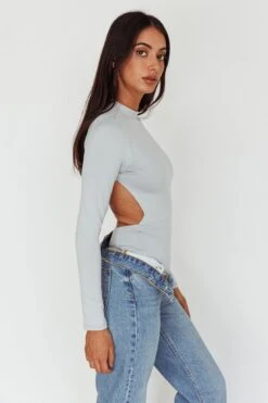 Remy Open Back Bodysuit Silver -Selfie Leslie Shop SL5665B 20SILVER 8