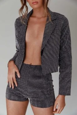 Midtown Diamante Jacket Black 14 Midtown Diamante Jacket Black -Selfie Leslie Shop SLCJ8396 20BLACK 4