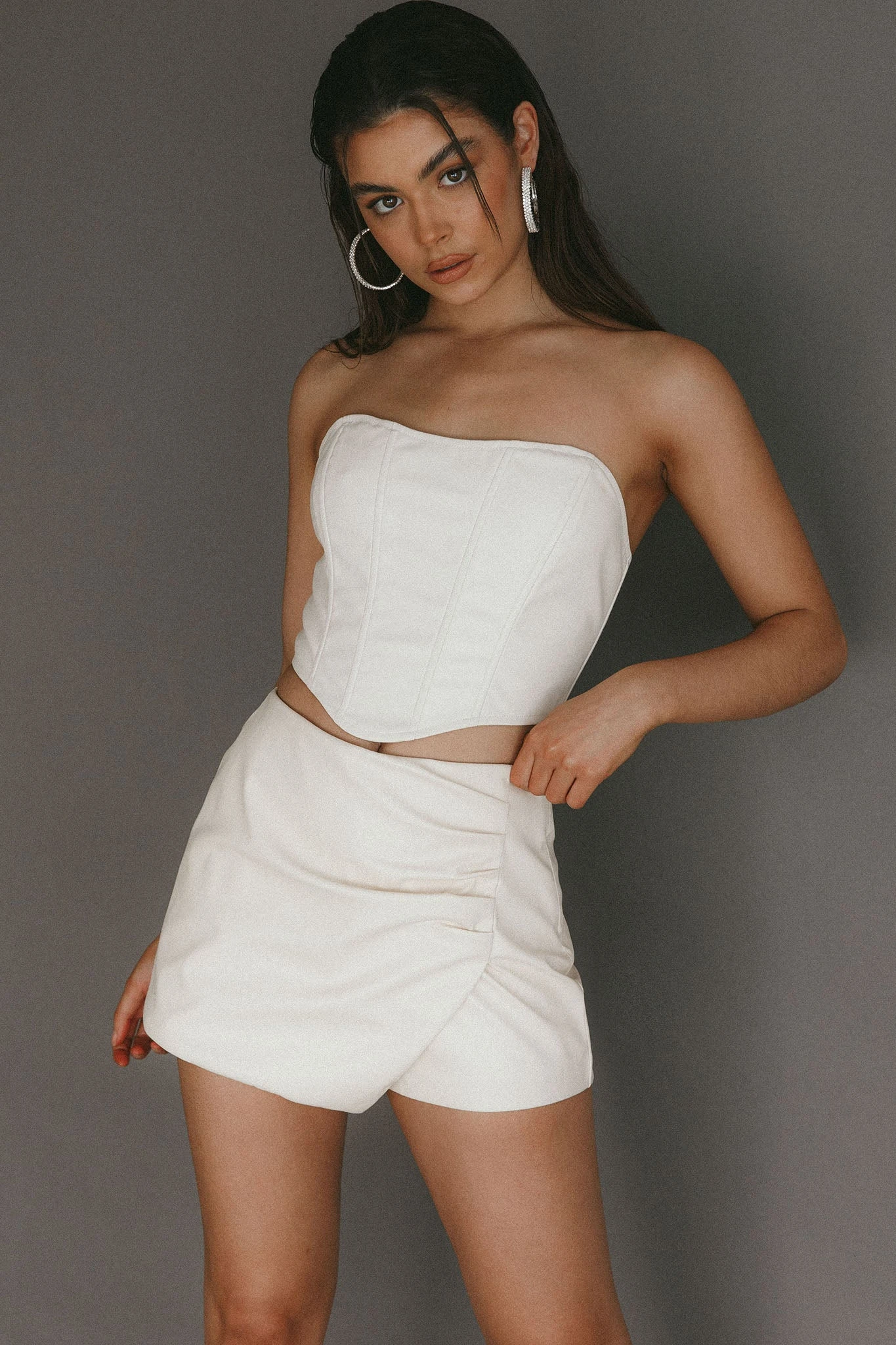 Audra Wrap Look Skorts Ivory 7 Audra Wrap Look Skorts Ivory - Image 5