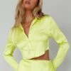 Geena Crystal Button Top Lime -Selfie Leslie Shop SLCT11920LIME 1