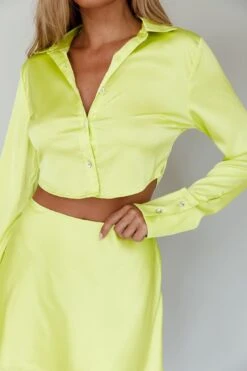 Geena Crystal Button Top Lime -Selfie Leslie Shop SLCT11920 20LIME 4
