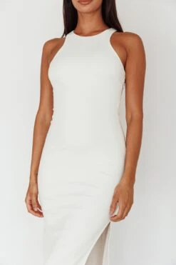 Voyage Racerback Midi Dress White -Selfie Leslie Shop SLDI4736FO 20OFF 20WHITE 4