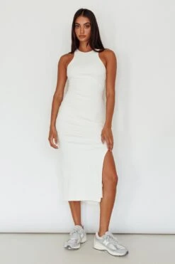 Voyage Racerback Midi Dress White -Selfie Leslie Shop SLDI4736FO 20OFF 20WHITE 5