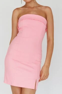 Jordi Foldover Neckline Mini Dress Baby Pink -Selfie Leslie Shop SLH13762D 20BABY 20PINK 4