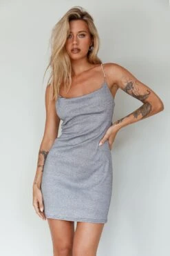 One Last Dance Diamante Strap Mini Dress Silver 15 One Last Dance Diamante Strap Mini Dress Silver -Selfie Leslie Shop SLID2174 20SILVER 5