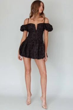 Mon Bebe Drop Waist Mini Dress Black -Selfie Leslie Shop SLID5616BLACK 7