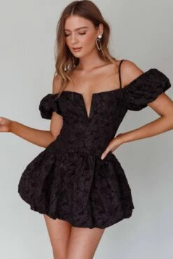 Mon Bebe Drop Waist Mini Dress Black -Selfie Leslie Shop SLID5616BLACK 8