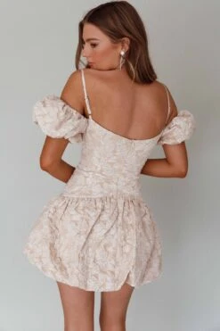 Mon Bebe Drop Waist Mini Dress Sand -Selfie Leslie Shop SLID5616 20SAND 8