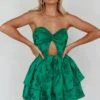 Tylah Keyhole Twist Bust Mini Dress Green -Selfie Leslie Shop SLID6060 20GREEN 1