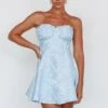 Savanna Corset Bodice Mini Dress Blue