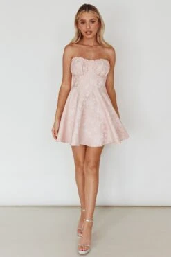 Savanna Corset Bodice Mini Dress Light Peach 12 Savanna Corset Bodice Mini Dress Light Peach -Selfie Leslie Shop SLID6241 20LIGHT 20PEACH 2