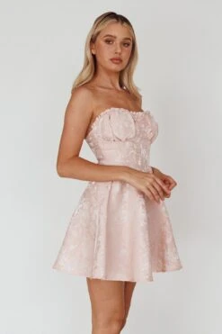 Savanna Corset Bodice Mini Dress Light Peach 13 Savanna Corset Bodice Mini Dress Light Peach -Selfie Leslie Shop SLID6241 20LIGHT 20PEACH 4