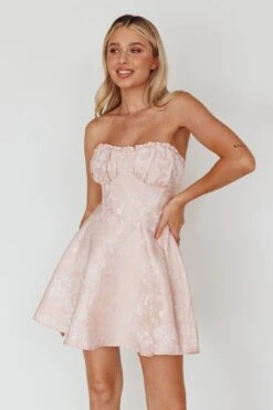 Savanna Corset Bodice Mini Dress Light Peach 14 Savanna Corset Bodice Mini Dress Light Peach -Selfie Leslie Shop SLID6241 20LIGHT 20PEACH 5