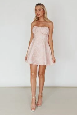 Savanna Corset Bodice Mini Dress Light Peach 16 Savanna Corset Bodice Mini Dress Light Peach -Selfie Leslie Shop SLID6241 20LIGHT 20PEACH 7