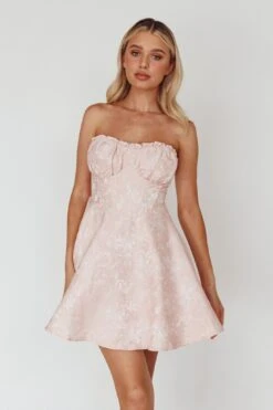 Savanna Corset Bodice Mini Dress Light Peach 17 Savanna Corset Bodice Mini Dress Light Peach -Selfie Leslie Shop SLID6241 20LIGHT 20PEACH 8