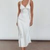 Nyah Lace Trim Midi Dress Off White 2 Nyah Lace Trim Midi Dress Off White -Selfie Leslie Shop SLID6486OFFWHITE 1