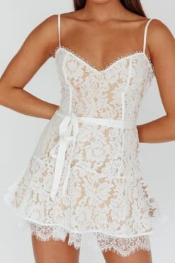 Love Stories Lace Mini Dress White 11 Love Stories Lace Mini Dress White -Selfie Leslie Shop SLID6513 20WHITE 4