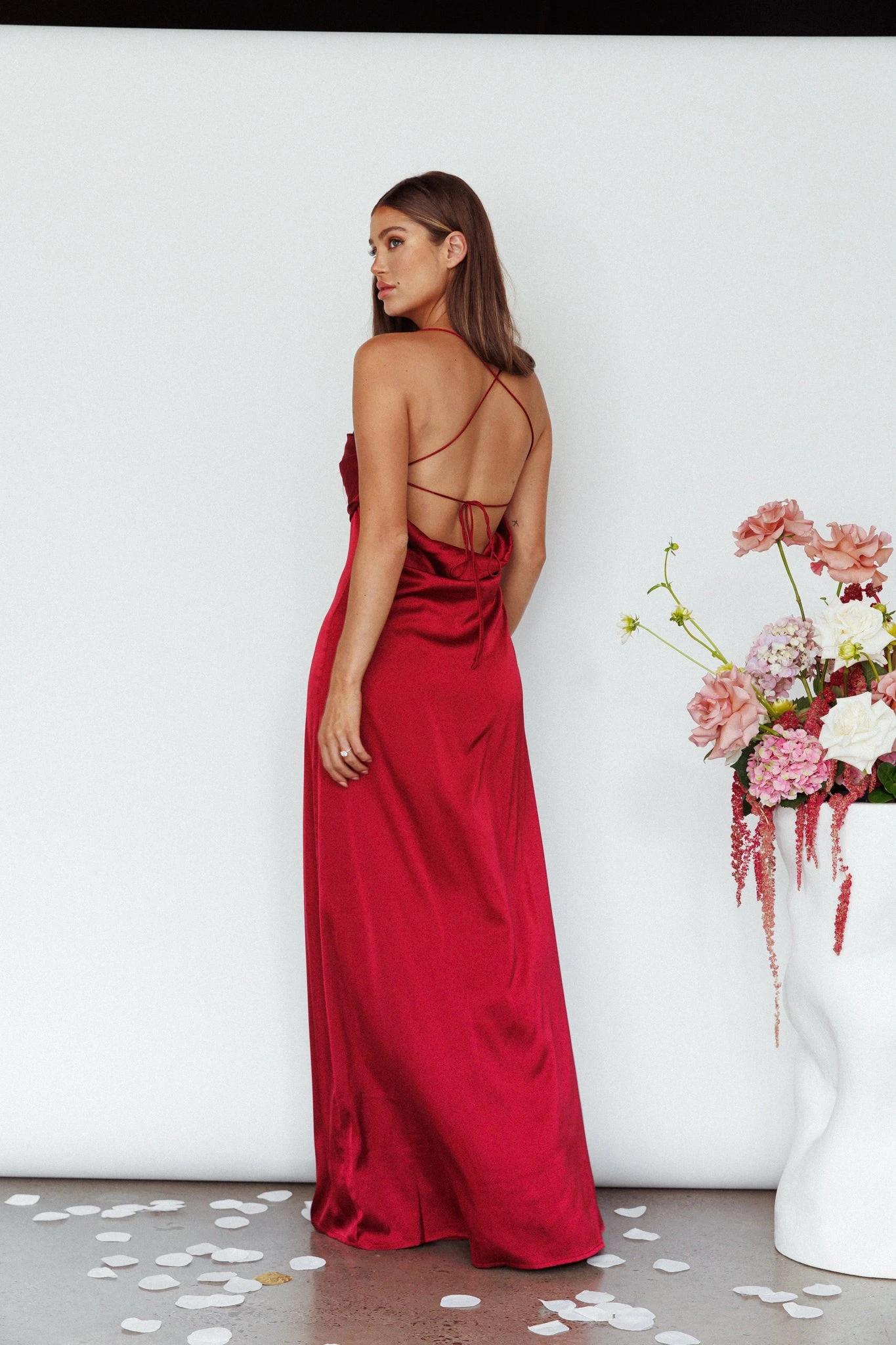 Love Letters Strappy Cowl Back Dress Burgundy 4 Love Letters Strappy Cowl Back Dress Burgundy - Image 2