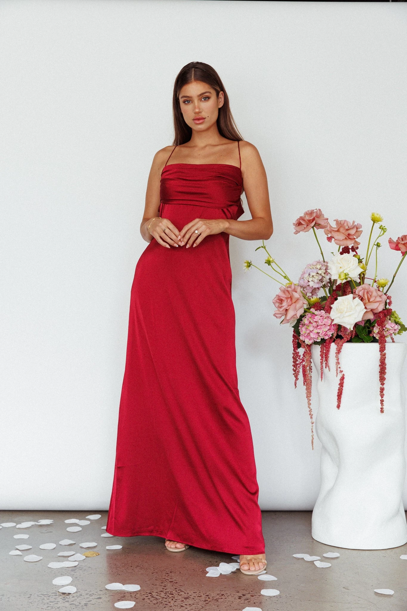 Love Letters Strappy Cowl Back Dress Burgundy 10 Love Letters Strappy Cowl Back Dress Burgundy - Image 8