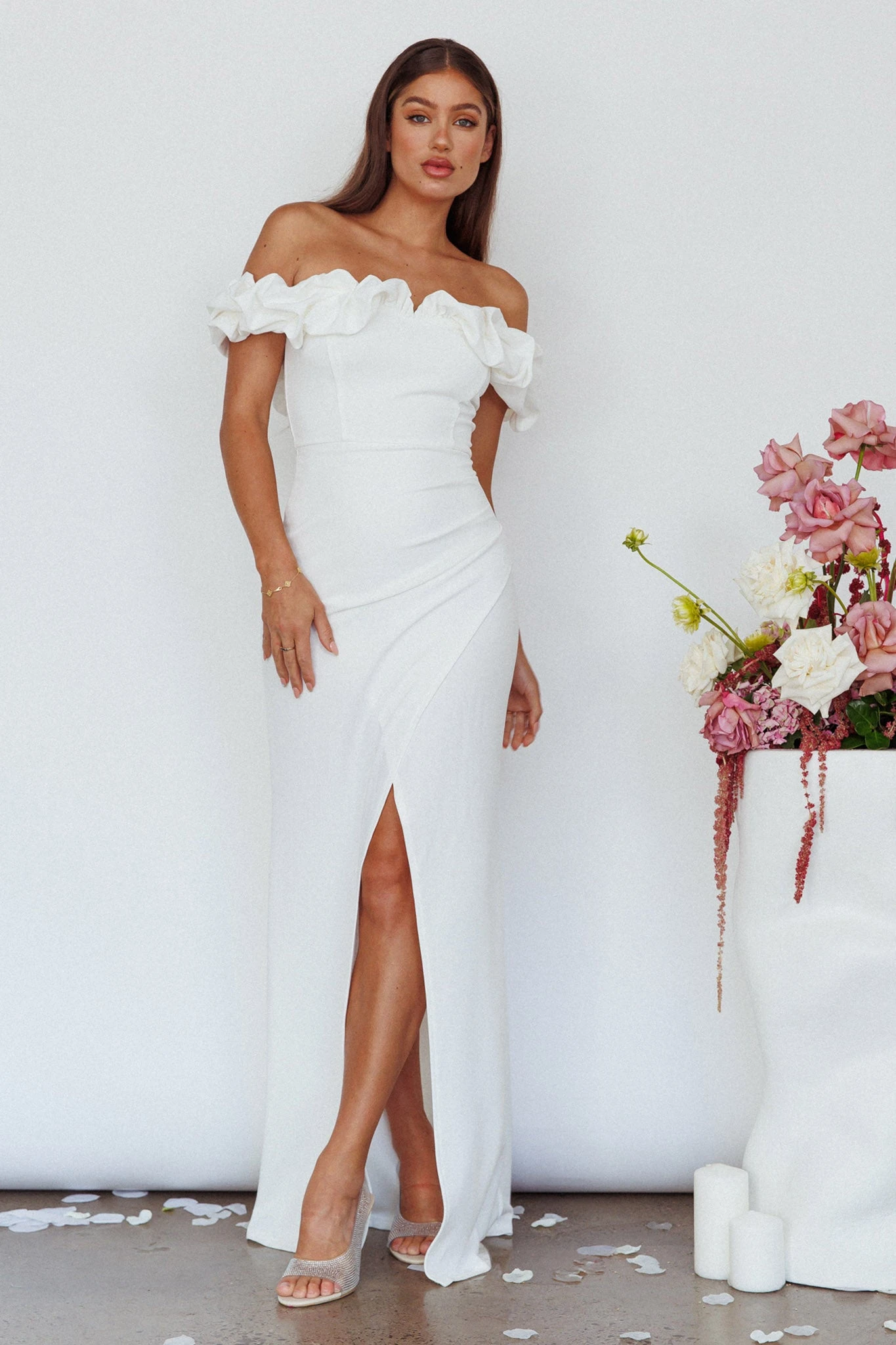 Gardena Off-Shoulder Maxi Dress Ivory 8 Gardena Off-Shoulder Maxi Dress Ivory - Image 6