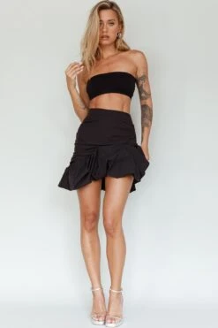 Gloria Puffed Hem Mini Skirt Black 12 Gloria Puffed Hem Mini Skirt Black -Selfie Leslie Shop SLIMC8391S 20BLACK 2
