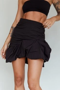 Gloria Puffed Hem Mini Skirt Black 13 Gloria Puffed Hem Mini Skirt Black -Selfie Leslie Shop SLIMC8391S 20BLACK 4