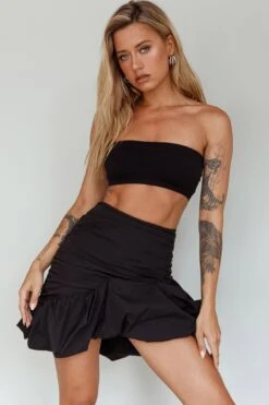 Gloria Puffed Hem Mini Skirt Black 14 Gloria Puffed Hem Mini Skirt Black -Selfie Leslie Shop SLIMC8391S 20BLACK 5