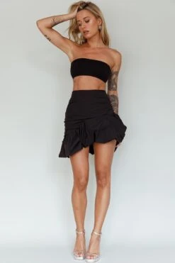 Gloria Puffed Hem Mini Skirt Black 15 Gloria Puffed Hem Mini Skirt Black -Selfie Leslie Shop SLIMC8391S 20BLACK 6