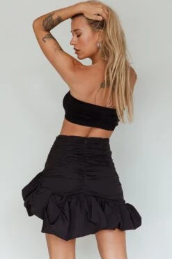 Gloria Puffed Hem Mini Skirt Black 17 Gloria Puffed Hem Mini Skirt Black -Selfie Leslie Shop SLIMC8391S 20BLACK 8