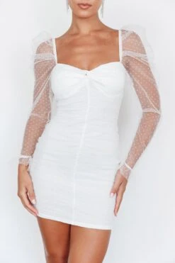 Like Lovers Hail Spot Mini Dress White 12 Like Lovers Hail Spot Mini Dress White -Selfie Leslie Shop SLJD17431 20WHITE 4