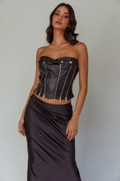 Moto Strapless Zipper Top Black 17 Moto Strapless Zipper Top Black -Selfie Leslie Shop SLJT3465 20BLACK 7