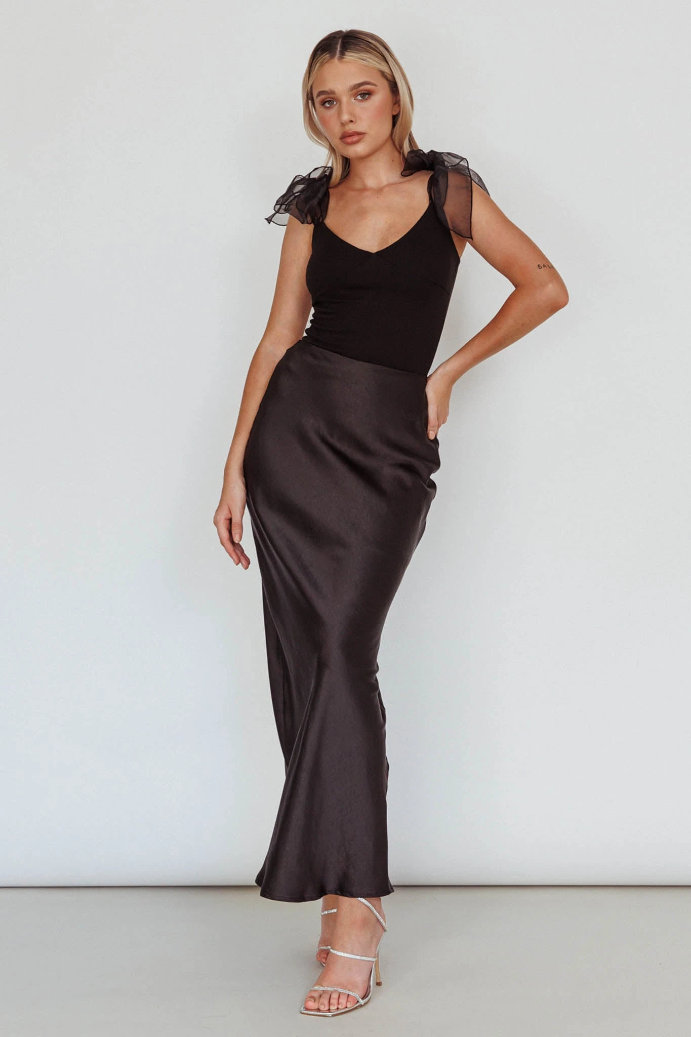 Midsomer Tied Shoulder Bodysuit Black 7 Midsomer Tied Shoulder Bodysuit Black - Image 5