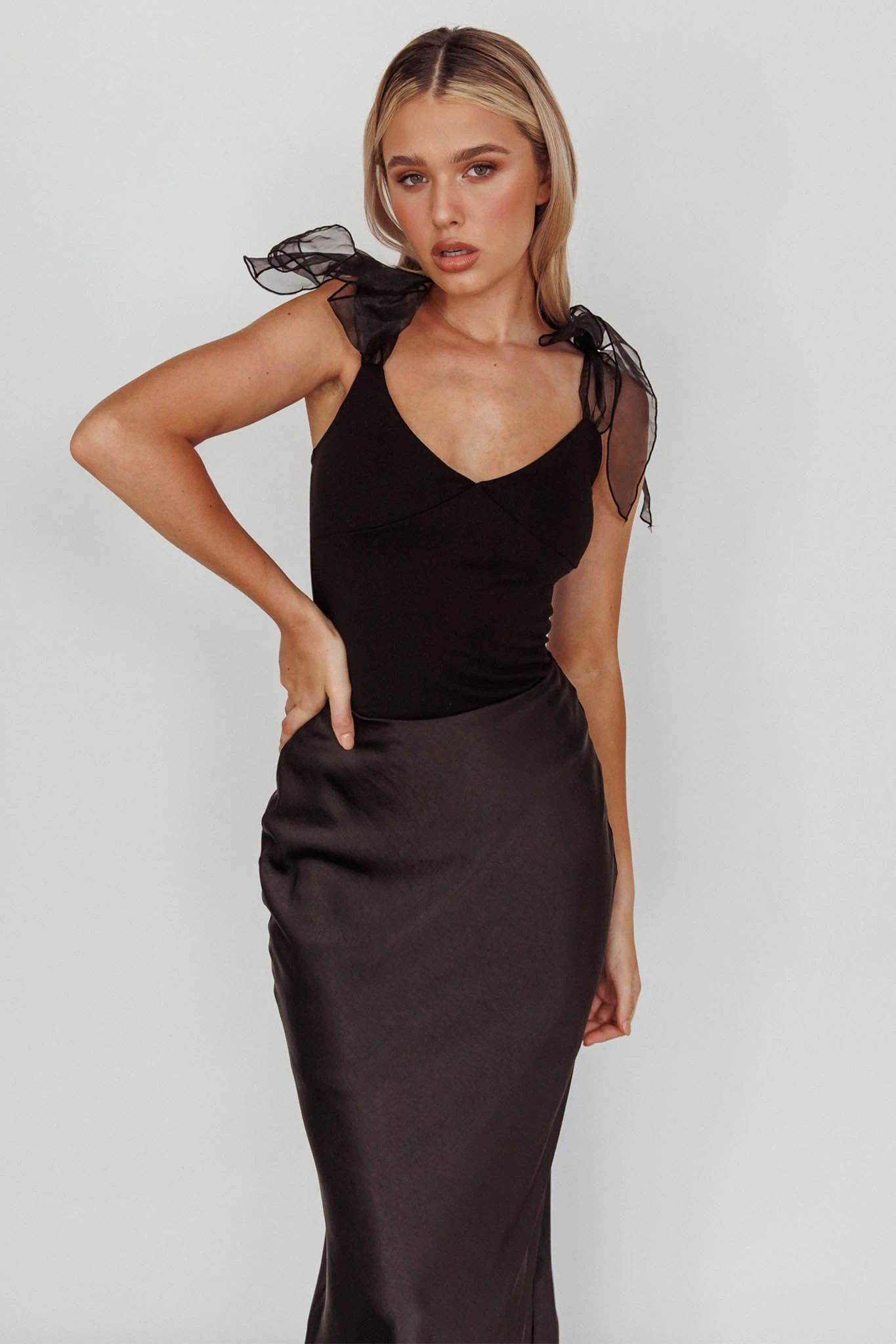 Midsomer Tied Shoulder Bodysuit Black 8 Midsomer Tied Shoulder Bodysuit Black - Image 6