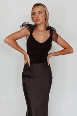 Midsomer Tied Shoulder Bodysuit Black 17 Midsomer Tied Shoulder Bodysuit Black -Selfie Leslie Shop SLKT6776 20BLACK 8