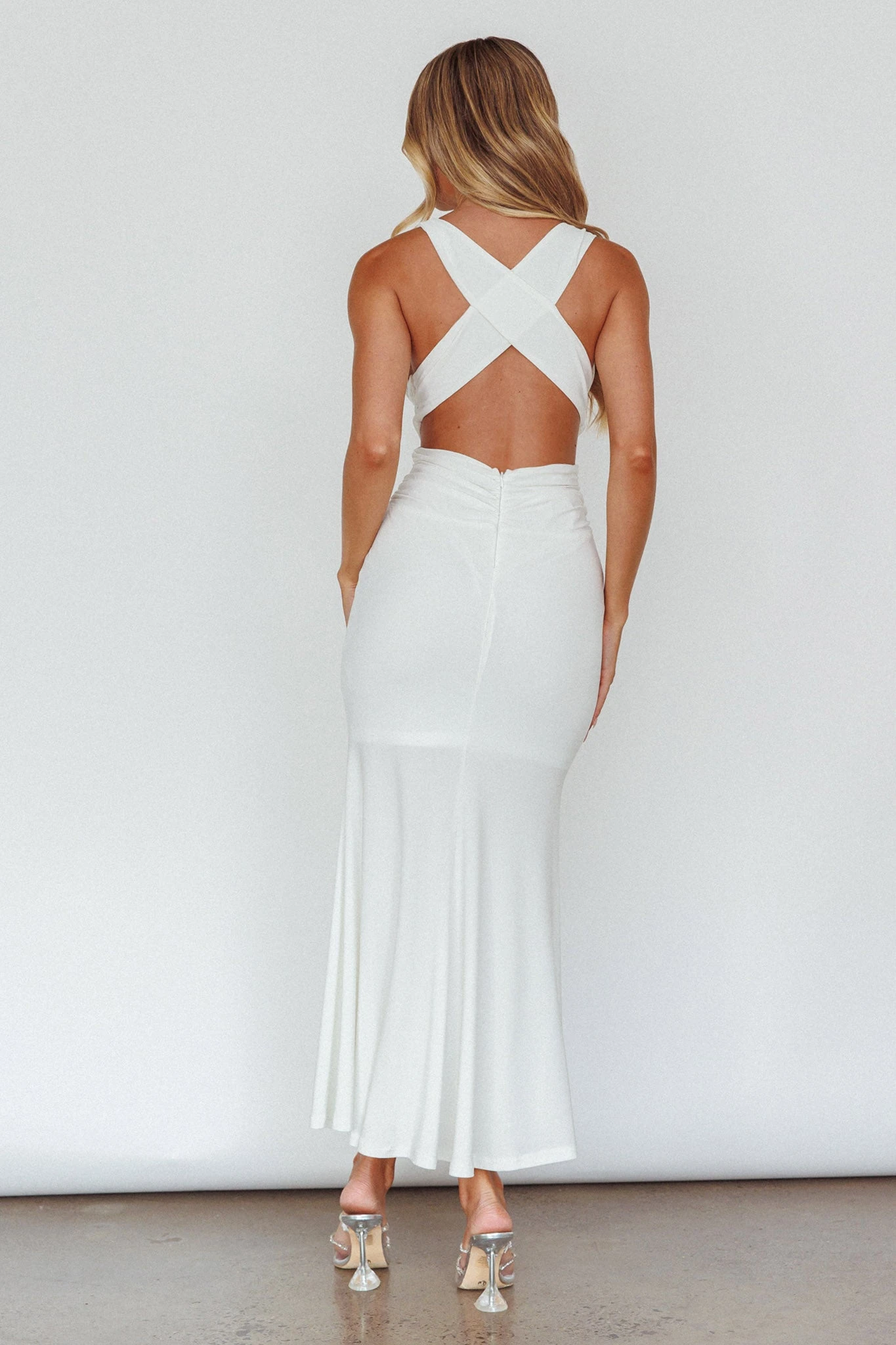 Alethia Cross Back Midi Dress White 5 Alethia Cross Back Midi Dress White - Image 3