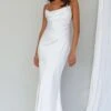 Palma Low Back Strappy Maxi Dress White -Selfie Leslie Shop SLLD9308 20WHITE 1