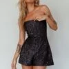 Vivid Dreams Strapless Sequin Romper Black -Selfie Leslie Shop SLLR9329 20BLACK 1