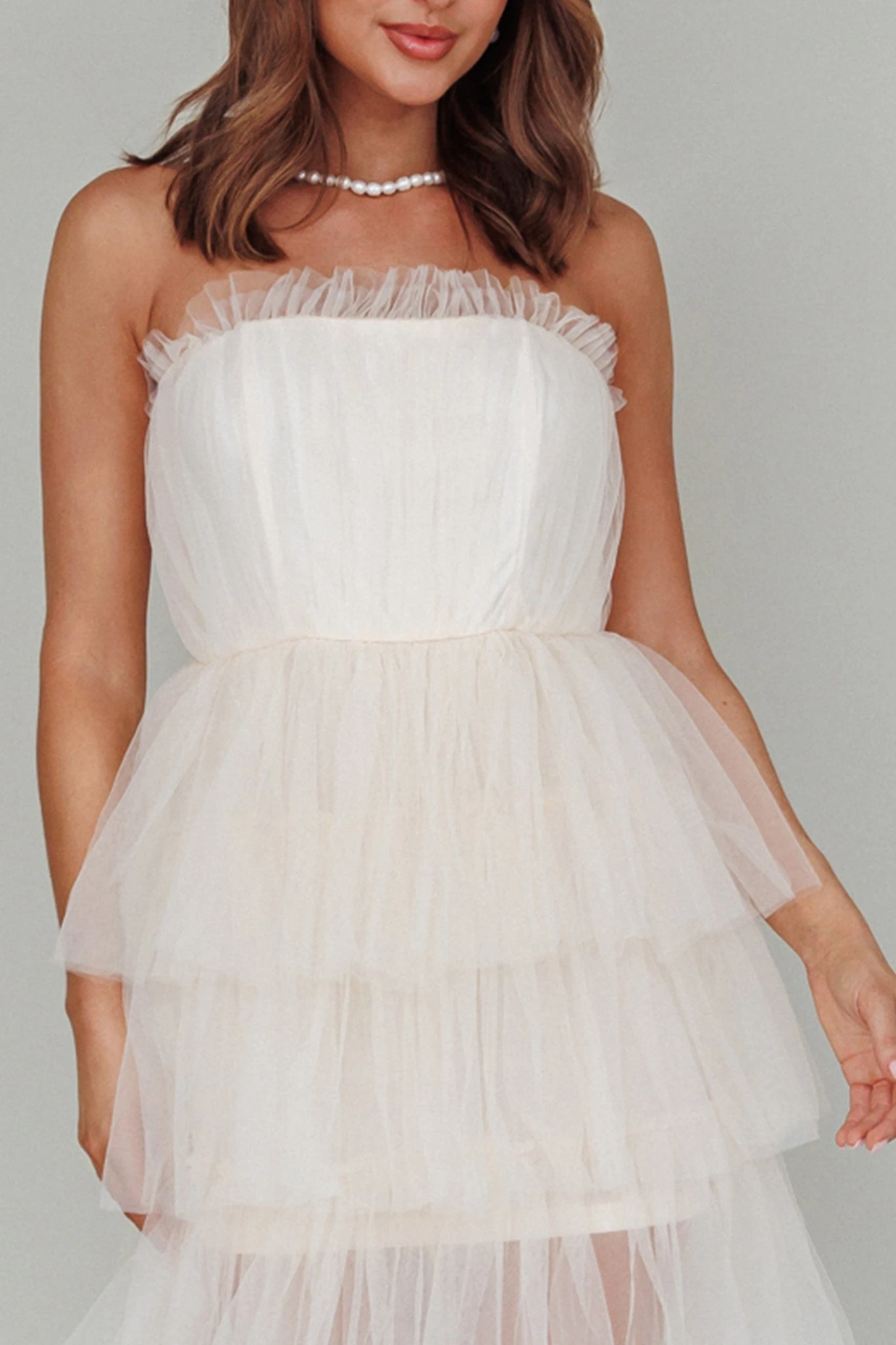 Written In The Stars Layered Tulle Maxi Dress Cream 6 Written In The Stars Layered Tulle Maxi Dress Cream - Image 4