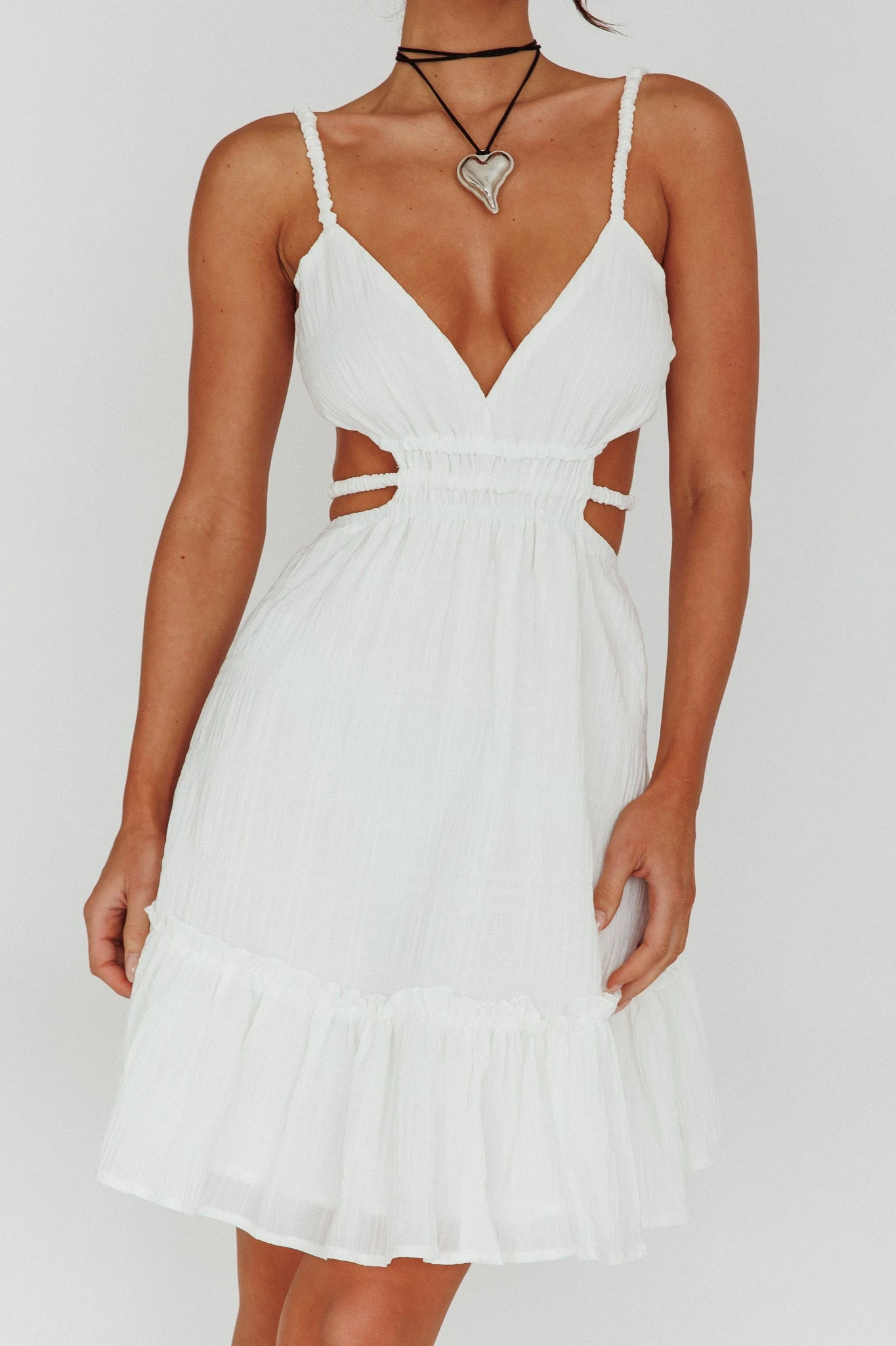 High Flier Open Back Mini Dress White 6 High Flier Open Back Mini Dress White - Image 4