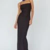 Ailani Lace-Up Back Maxi Dress Sparkle Black -Selfie Leslie Shop SLMD41007 20BLACK 1