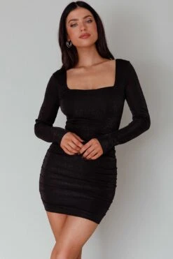 Wednesday Cowl Back Mini Dress Black 12 Wednesday Cowl Back Mini Dress Black -Selfie Leslie Shop SLPD72380E 20BLACK 2