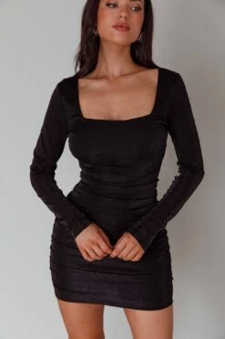Wednesday Cowl Back Mini Dress Black 13 Wednesday Cowl Back Mini Dress Black -Selfie Leslie Shop SLPD72380E 20BLACK 4