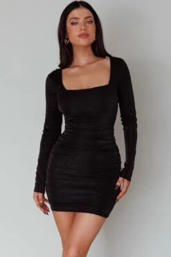 Wednesday Cowl Back Mini Dress Black 16 Wednesday Cowl Back Mini Dress Black -Selfie Leslie Shop SLPD72380E 20BLACK 7