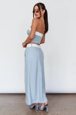 In My Era Buckle Crop Top Washed Blue 9 In My Era Buckle Crop Top Washed Blue -Selfie Leslie Shop SLPDT376 20WASHED 20BLUE 3