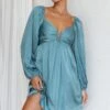 Tansy Long Sleeve Babydoll Dress Teal 2 Tansy Long Sleeve Babydoll Dress Teal -Selfie Leslie Shop SLS21087 20TEAL 9