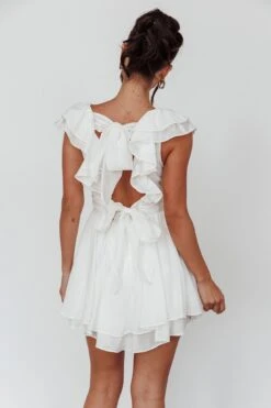 Glory Days Ruffle Shoulder Romper Off White 17 Glory Days Ruffle Shoulder Romper Off White -Selfie Leslie Shop SLS21736OFFWHITE 8