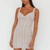 Altitude Piping Trim Mini Dress Ivory