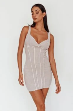 Altitude Piping Trim Mini Dress Ivory 14 Altitude Piping Trim Mini Dress Ivory -Selfie Leslie Shop SLSD137 20IVORY 6