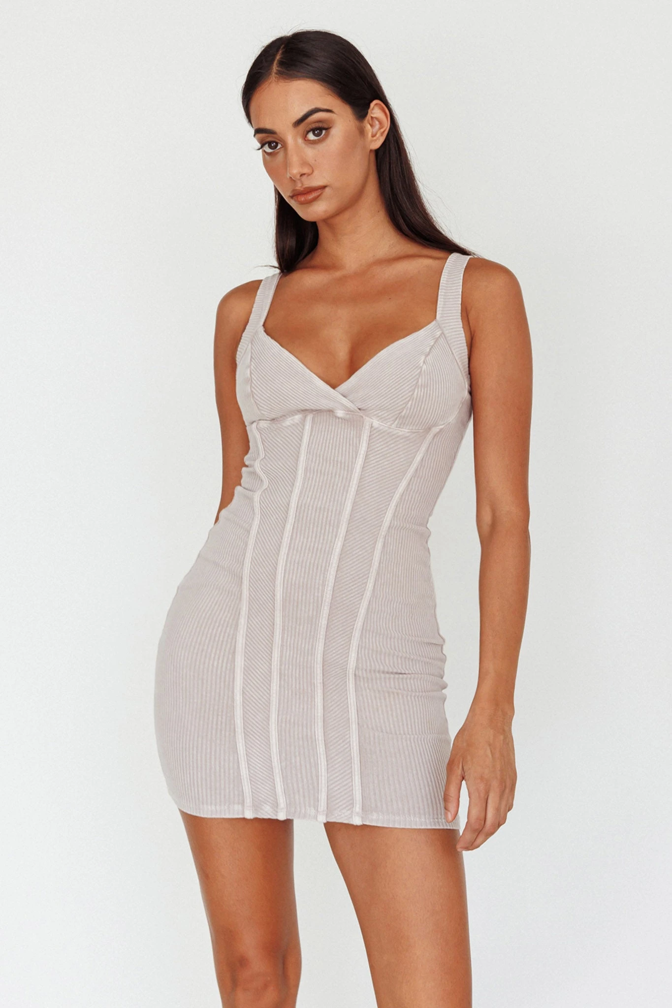 Altitude Piping Trim Mini Dress Ivory 9 Altitude Piping Trim Mini Dress Ivory - Image 7